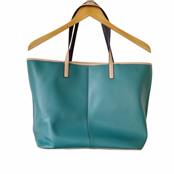 Coach Park Metro Tote Bag Saffiano Leather F24341 Dark Teal - Picture 5 of 16